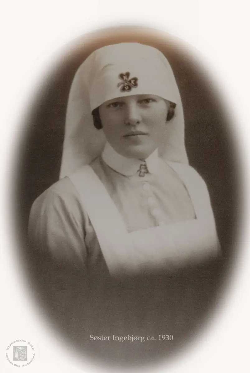 Portrett av sykepleier Ingeborg Øydna.