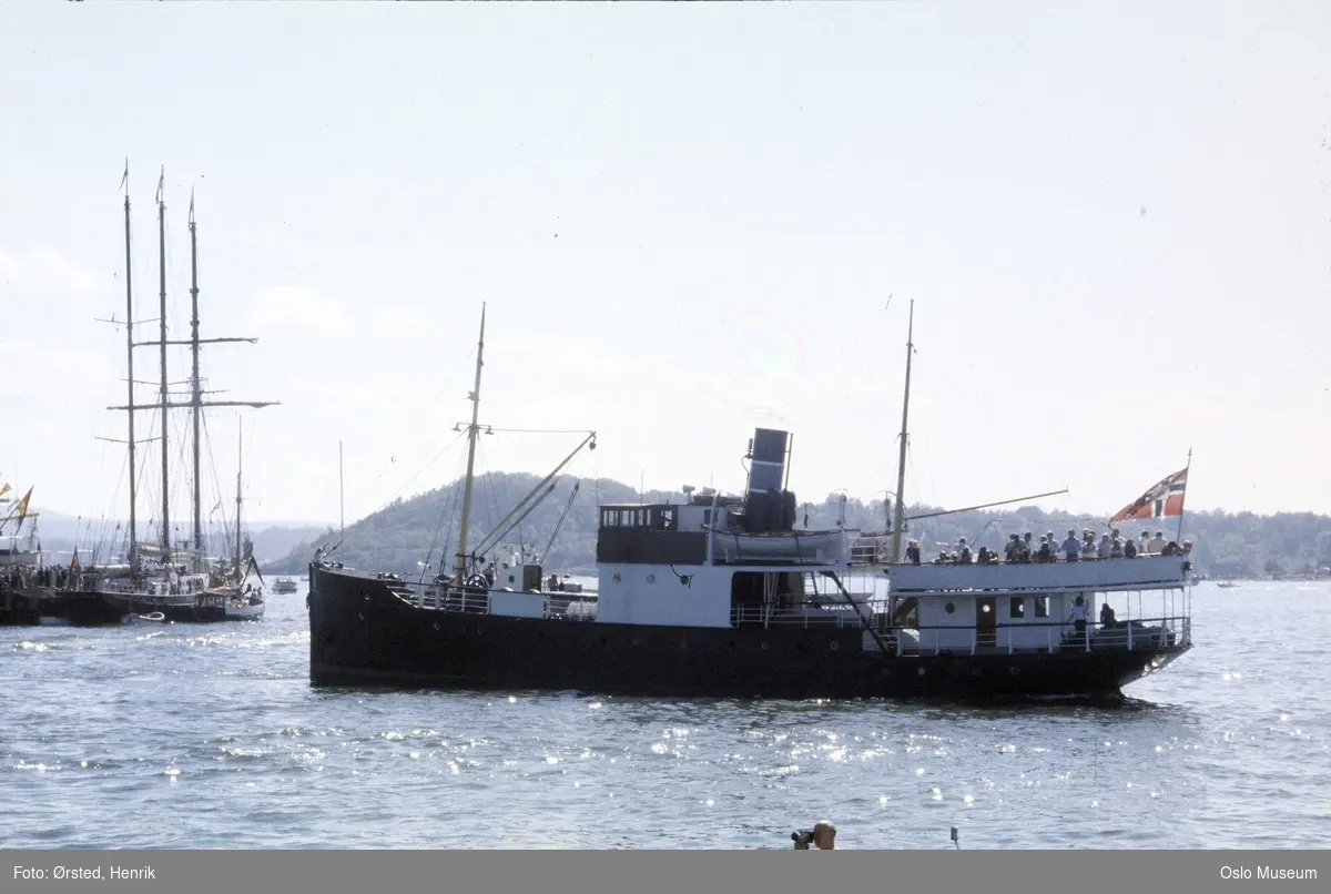 dampskip, D/S Børøysund, seilskip, sommersol