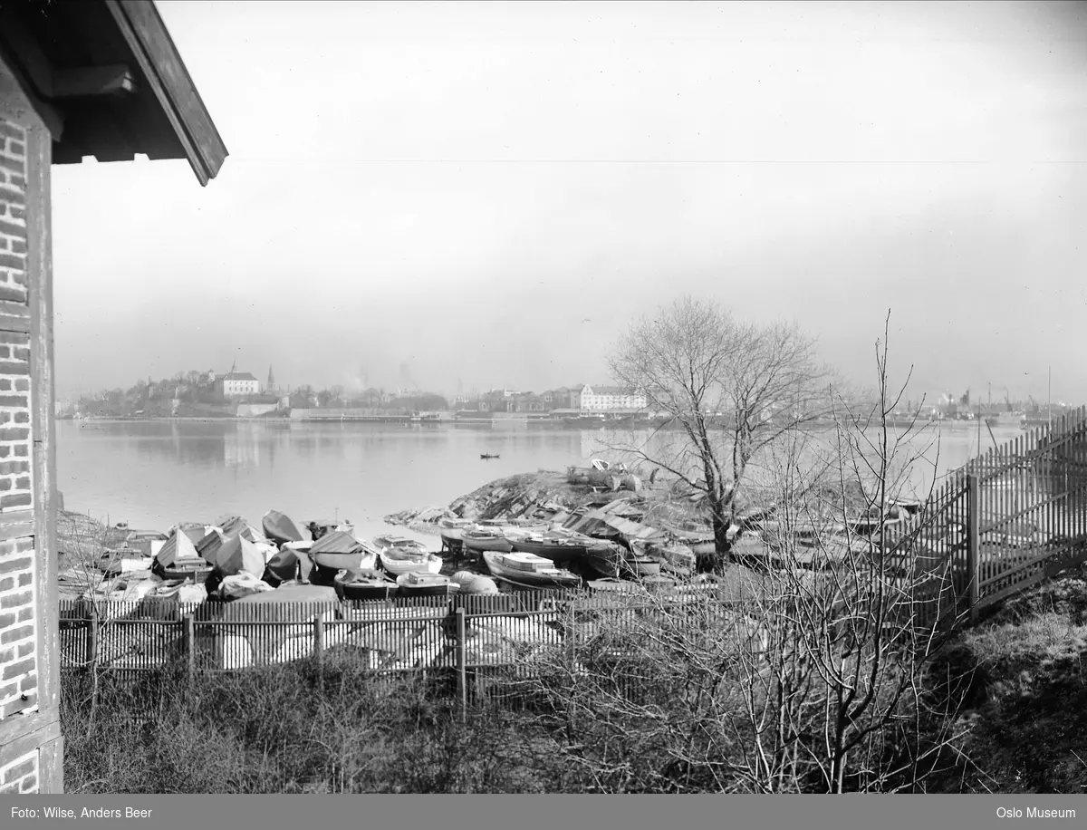 småbåthavn, utsikt, fjord, by, Akershus festning