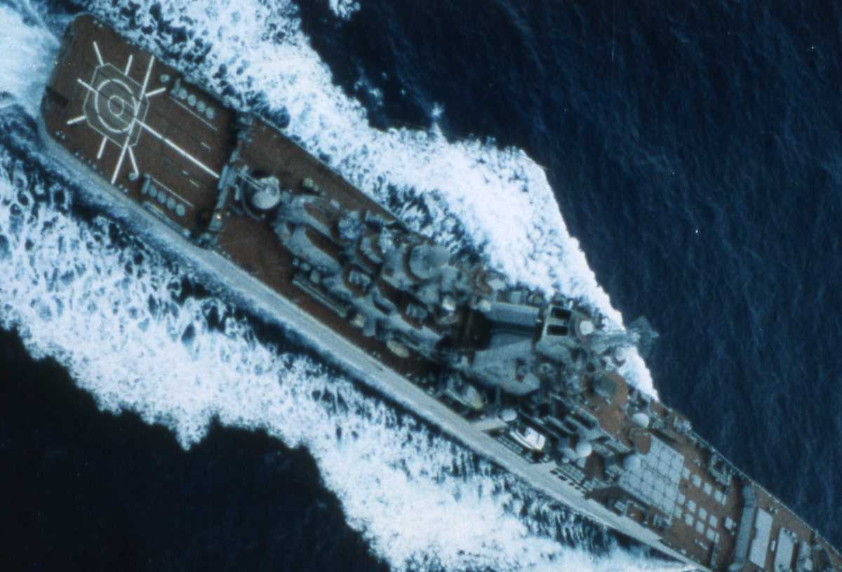 Russisk fartøy av Kirov - klassen som heter Puotr Velikiy med nr. 183 (ex Yuri Andropov).