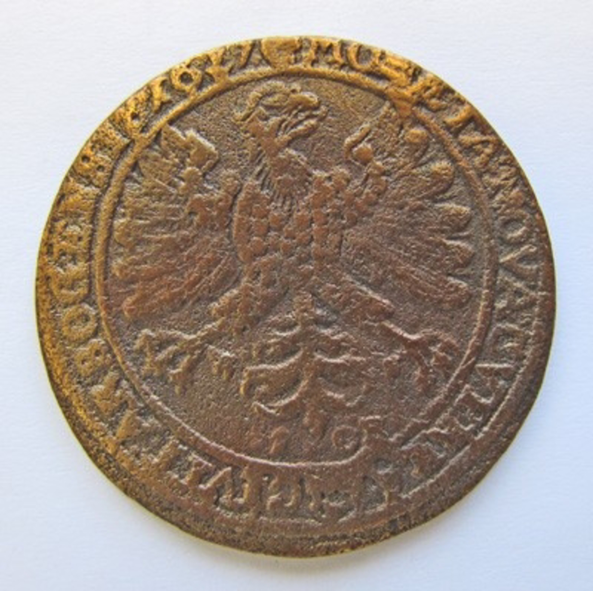 Gustav II Adolf, 1 öre, koppar. Präglat i Arboga 1627.