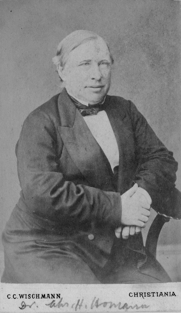 Dr. Christian Horrebow Homann, d.y. født i Kragerø 16-8-1826. Døde 11-3-1880