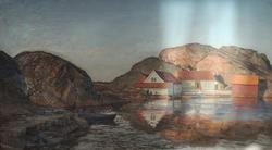 Mellom Holmer, Ny Hellesund [Oljemaleri]