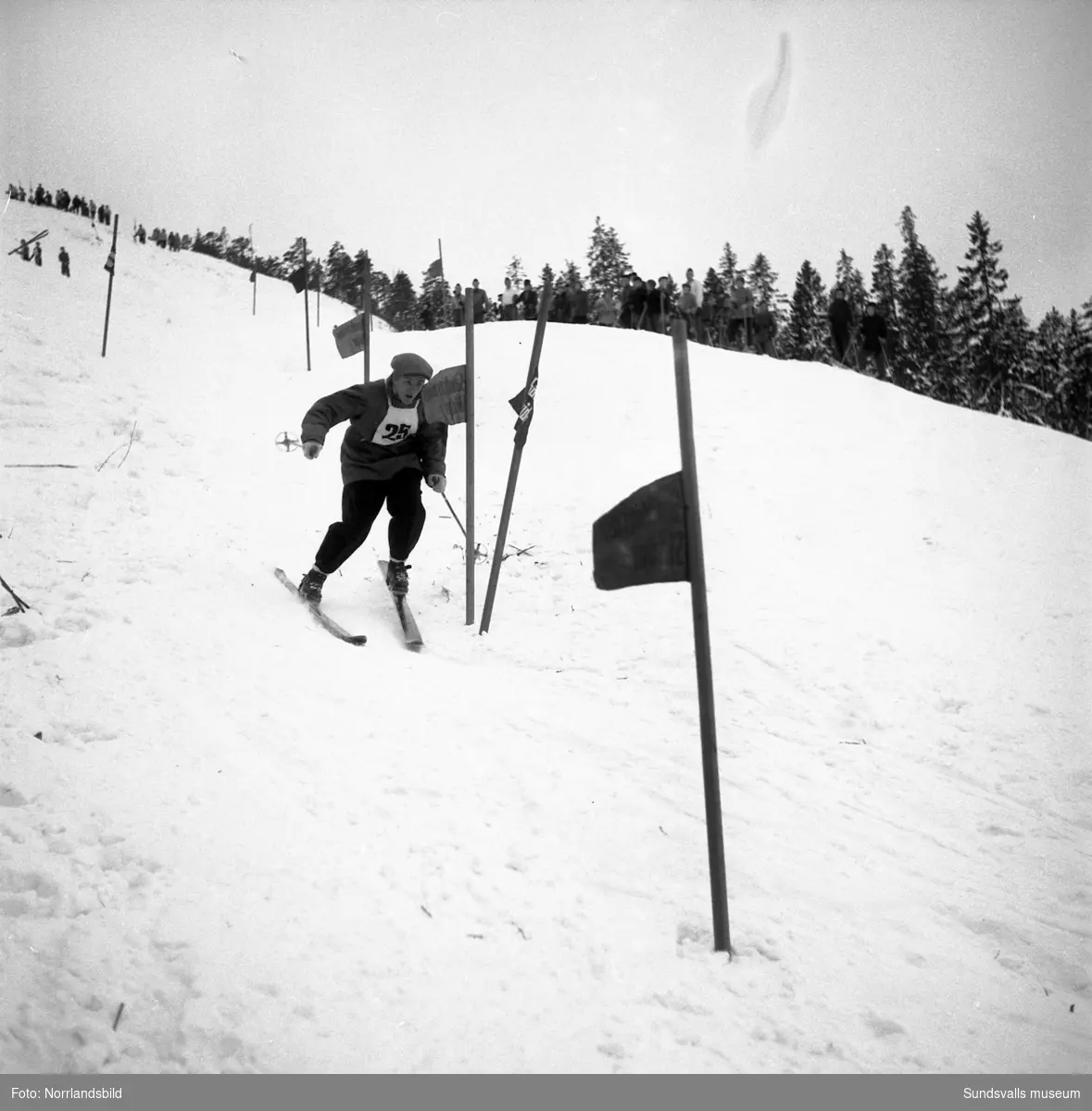 Slalomtävling i Sundsvall, bilder på hemmaåkarna. - Sundsvalls museum ...