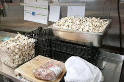 Champinon-sopp er blant ingrediensene i "dagens" mat på Valh