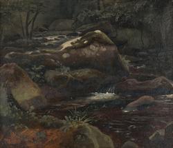 Skogbekk [Olje på plate]