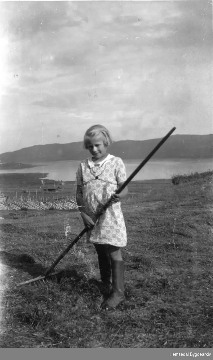 Solveig Jordheim, fødd 1932, på Jordheimstølen, 64.3, i Hemsedal i 1943.