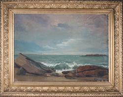 Strandlandskap [Olje på plate]