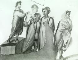 Dias: Rom: Detalj af loftbuemaleri i den gode hyrdes arkosol