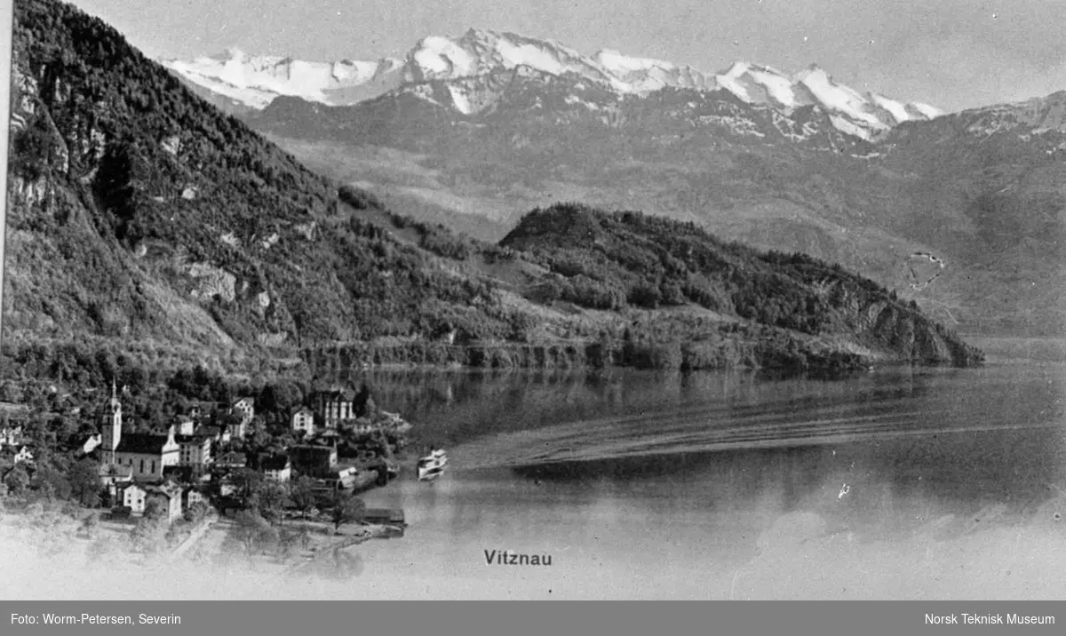 Vitznau i Sveits. Utsiktsbilde