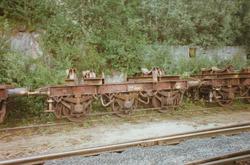 jernbanvogner på LKABs spor neden for kulllageret