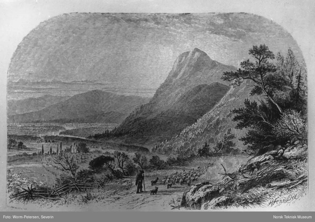 Landskap, dal. Shenandoah Valley, USA (Den amerikanske borgerkrig)