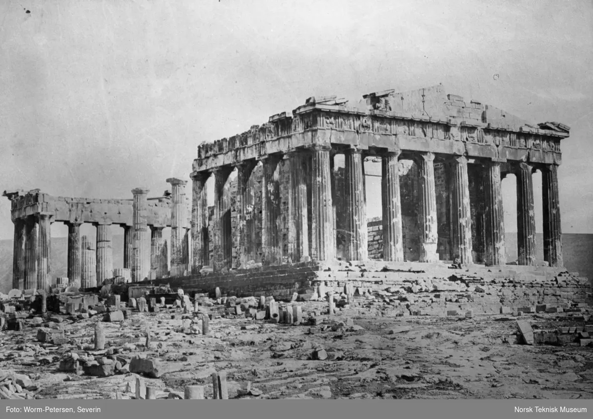 Parthenon sett fra vest, Athen