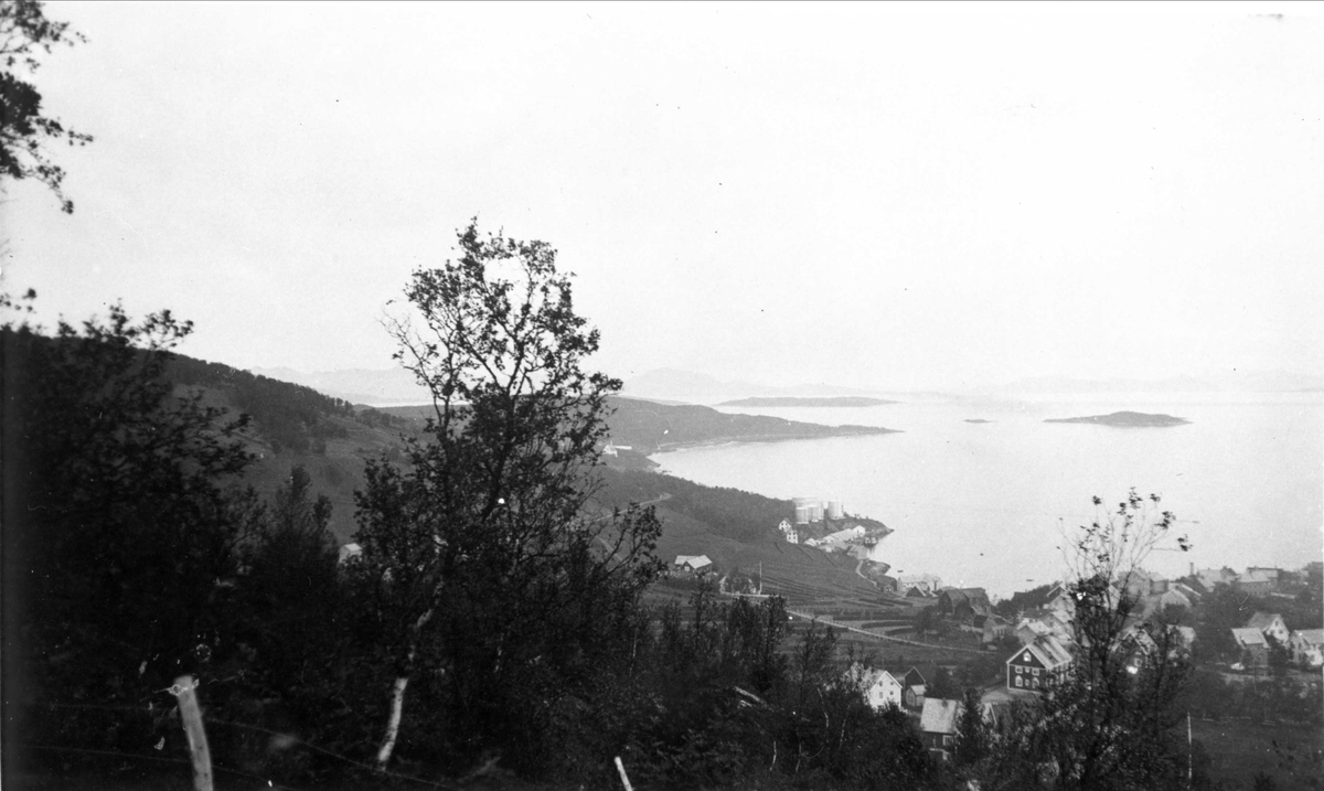 Utsikt fra Harstadåsen mot Samasjøen.
