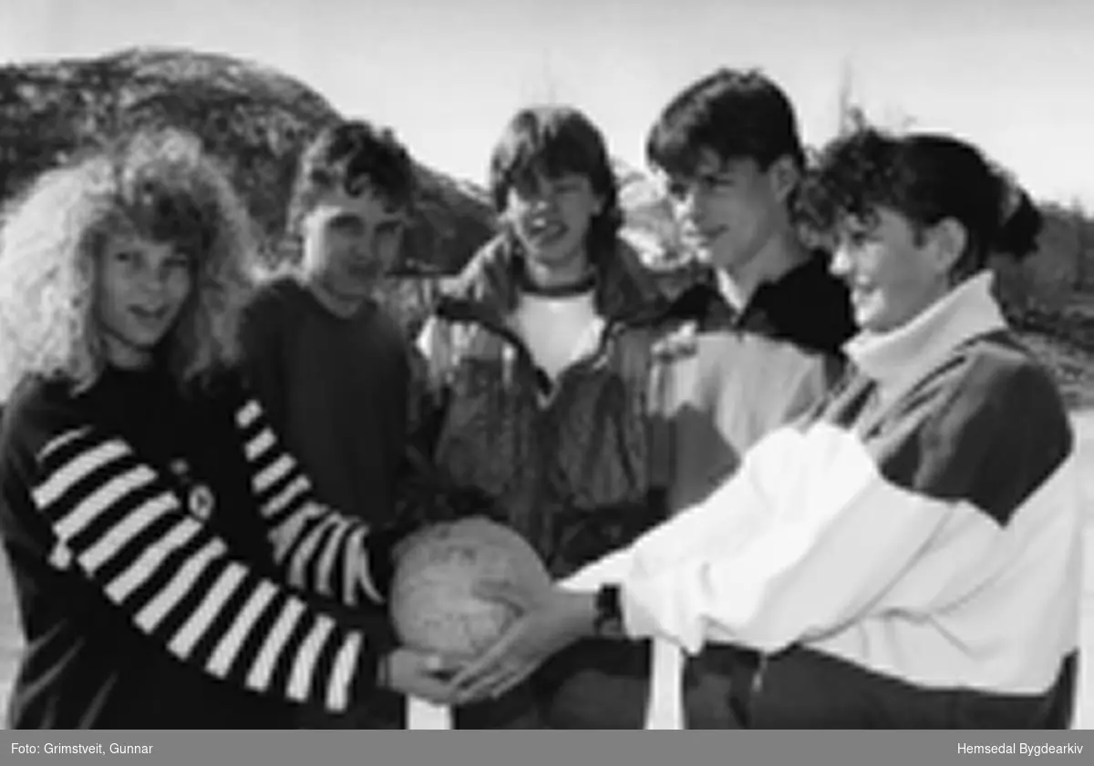 Volleyballekspertar 1990/1991 ved Hemsedal barne- og ungdomsskule
Frå venstre: Inger Solveig Thorset, Stein Ove Berg, Per Arne Ophaug, Halvar Hjelmen og Ingvild Marie Grøndalen.