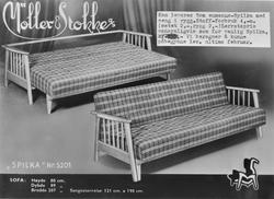 Brosjyrer med sovesofaer fra møbelprodusent Møller & Stokke 