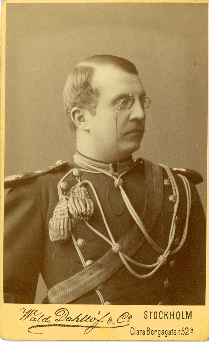 Porträtt av Hans August Dyrssen, officer vid Skånska dragonregementet K 6.