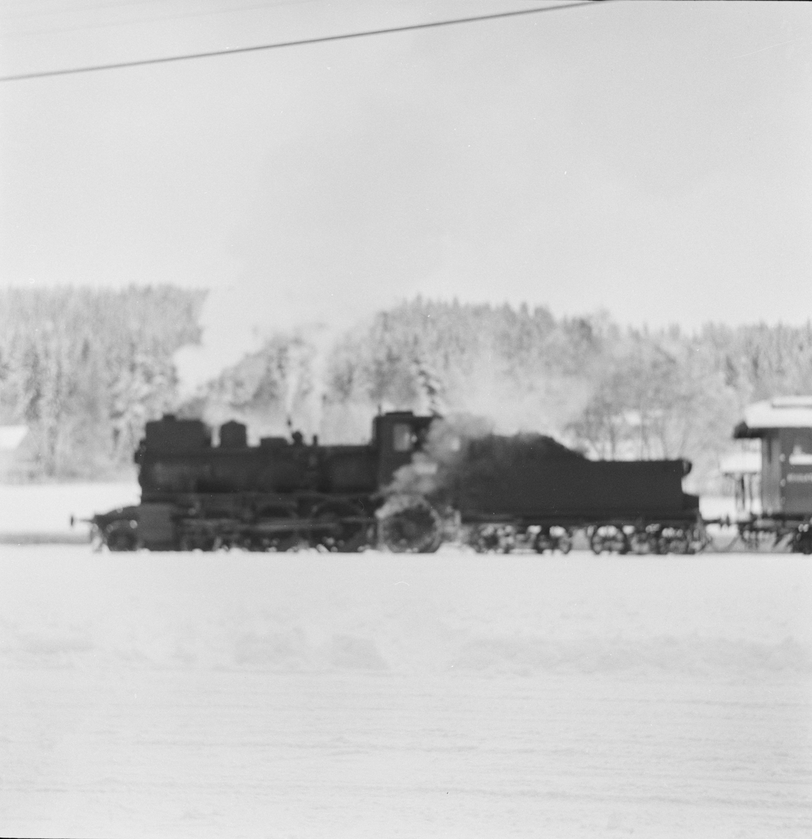 Godstog på Solørbanen trukket av damplokomotiv 27a nr. 234.