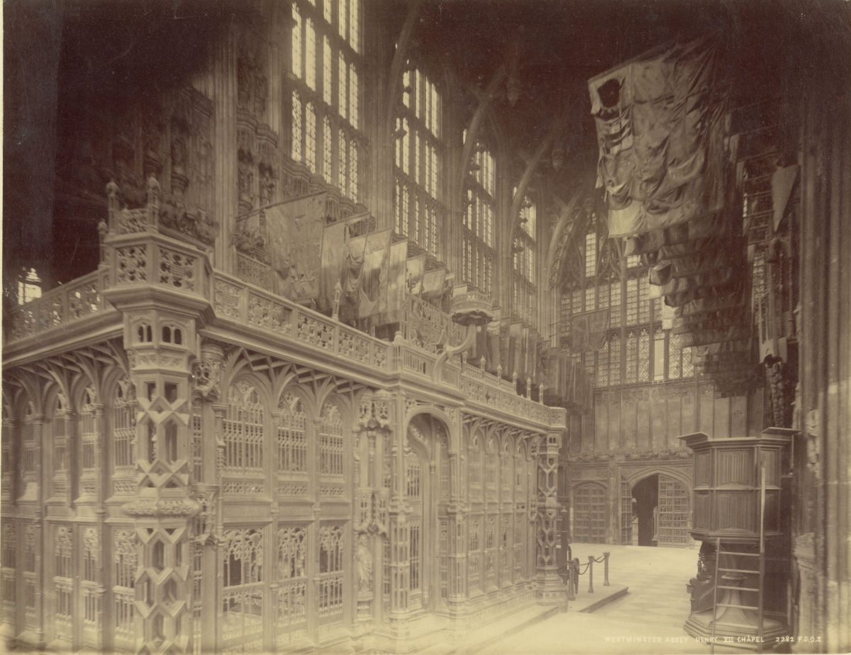 Westminster Abbey, London, 1886. Henry VII:s kapell.