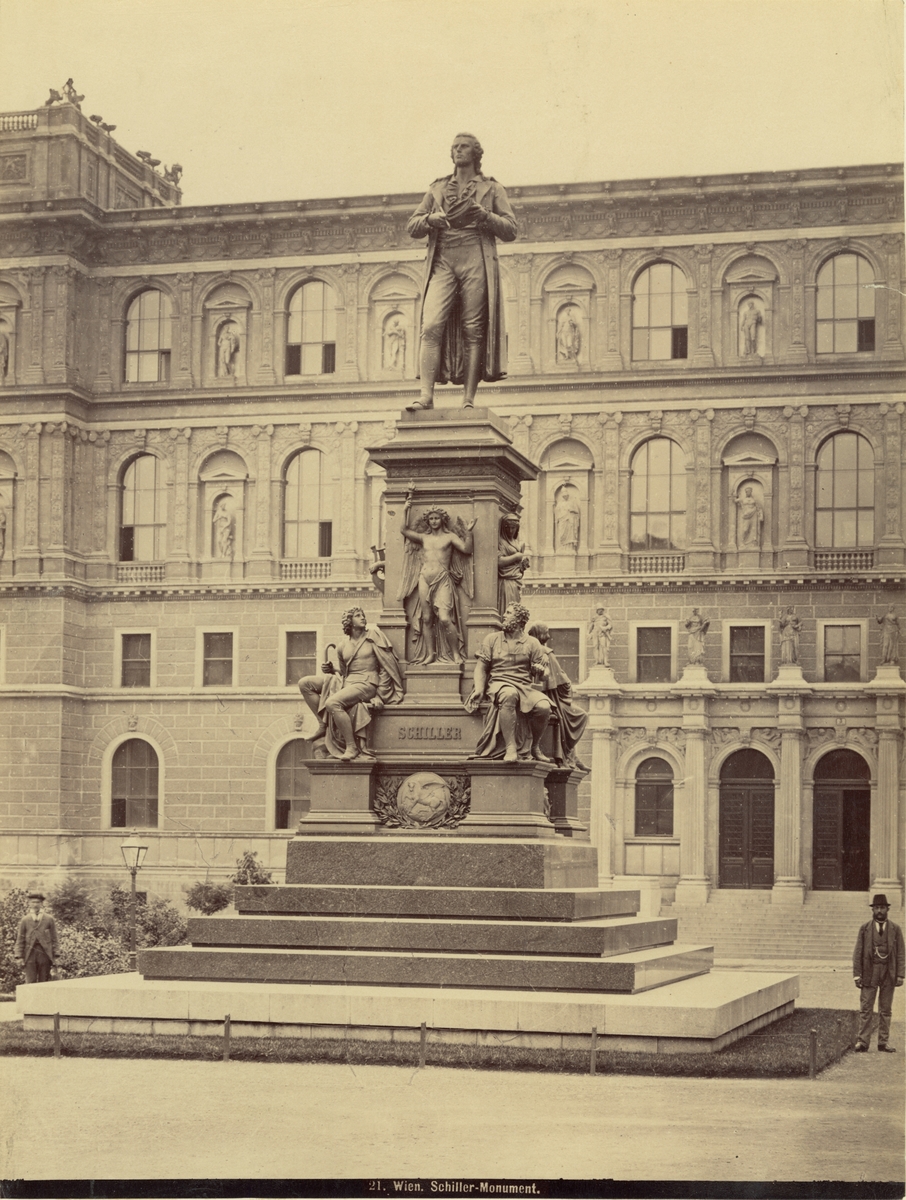 Schillerdenkmäler,Schillermonumentet i Wien 1886.