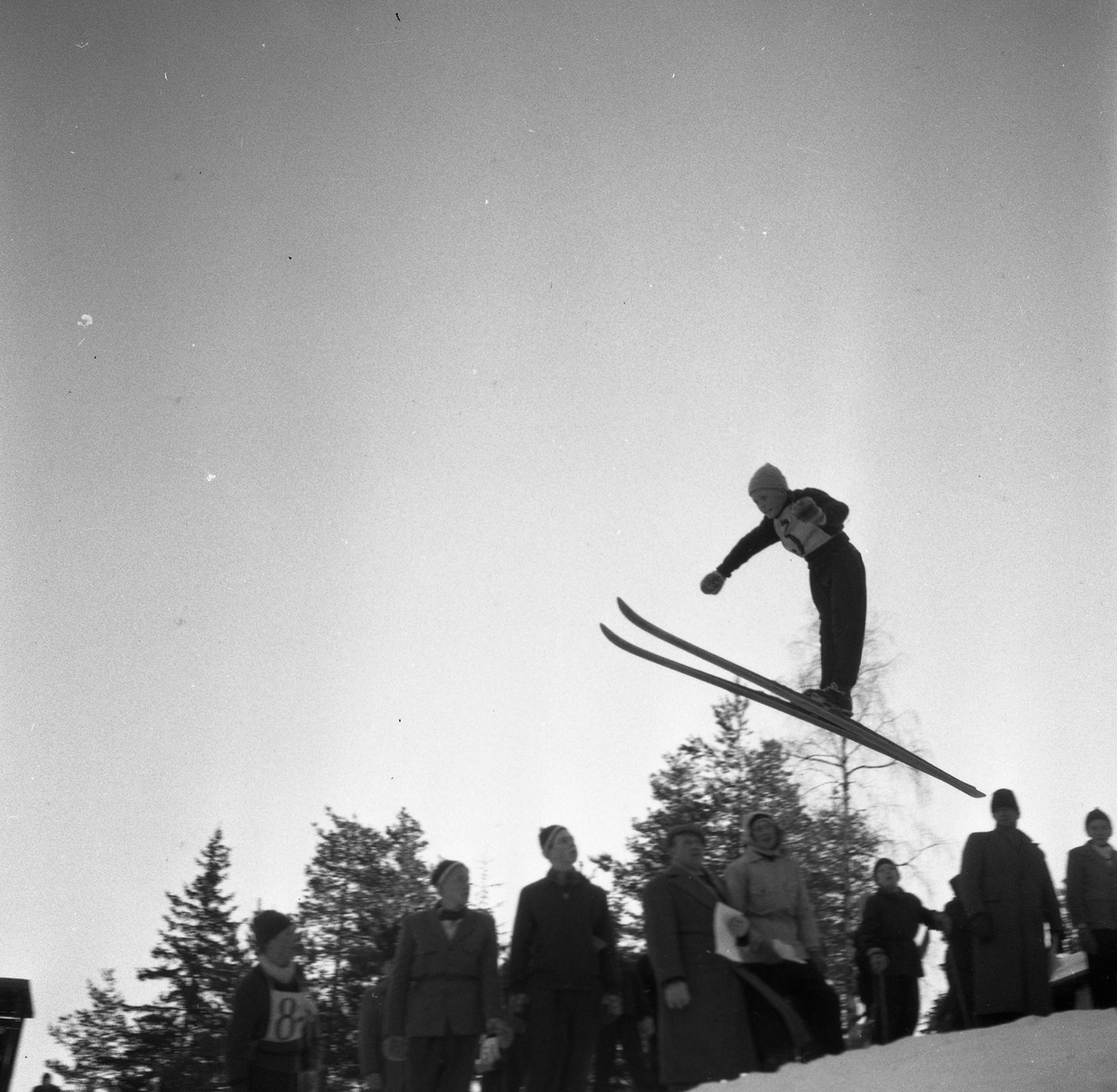 Ski jumping for young boys