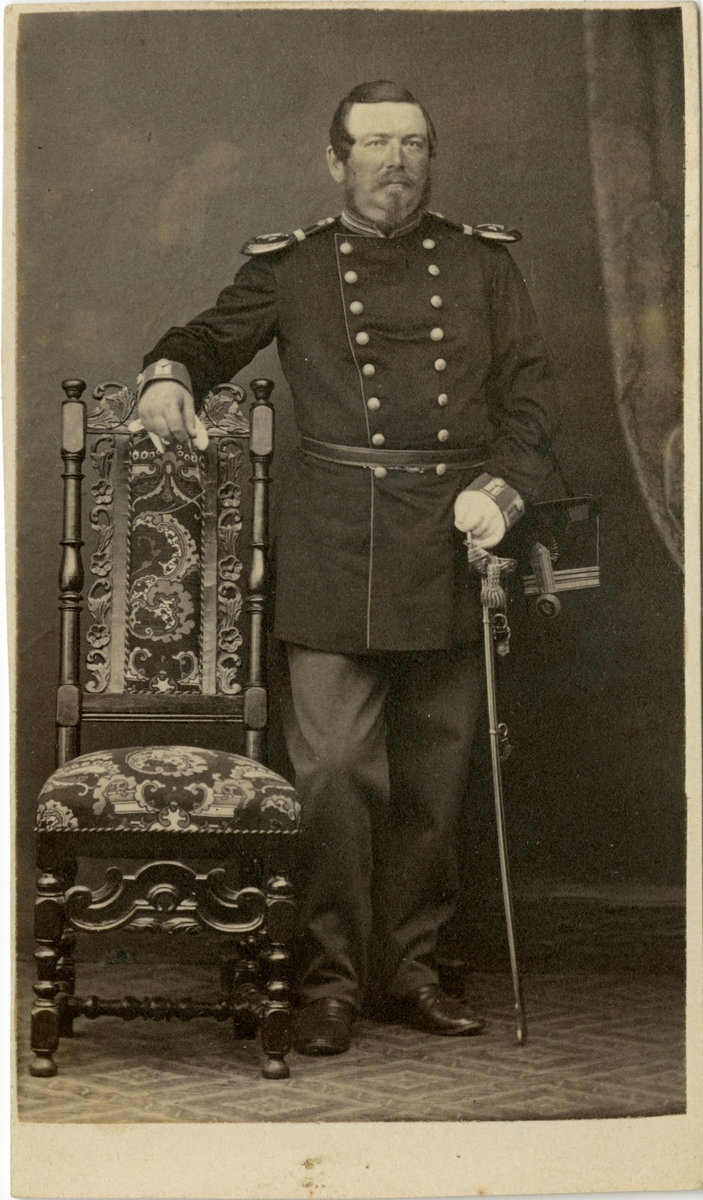 Porträtt av Georg Fredrik Burman, officer vid Västernorrlands beväringsbataljon I 29.