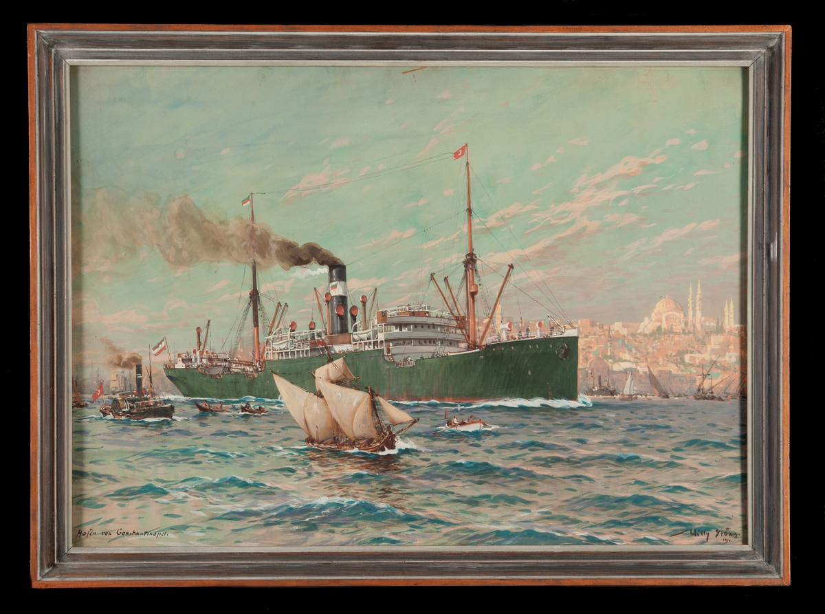 Last- passagerarångfartyg i Konstantinopel