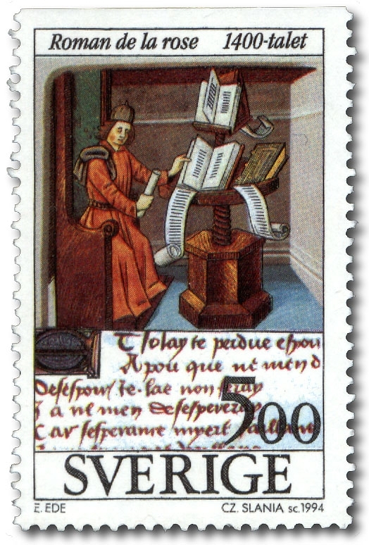 Roman de la rose, handskrift 1400-talet.