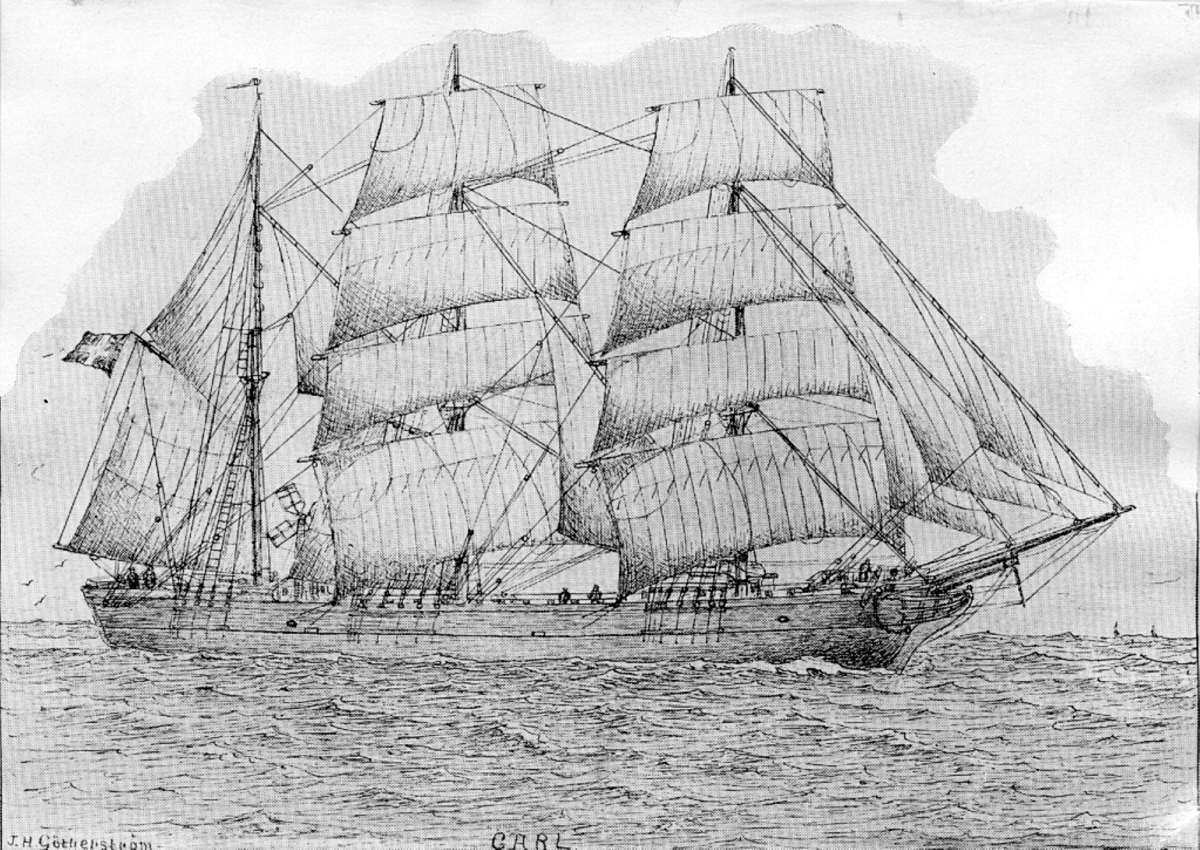 Barkskepp, 380 br.ton. Byggt i Hamburg 1840. Inköpt från Tyskland till Västervik av G. Ideström 1888. År 1900 inköpt från Ideströms sterbhus till Oskarshamn av Gustaf Nilzén. Avriggades 1905 eller 1906 till pråm.