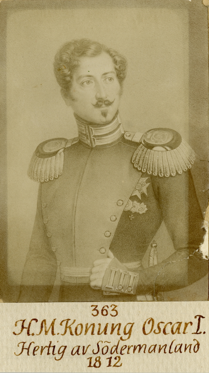 Porträtt av kung Oscar I.