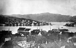 Foto fra tre av Kristiansunds fire "land". Her ser vi Kirkel