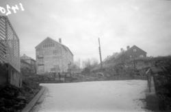 Foto fra skolegata, eller rettere fra toppen av Grungbakken,