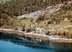 Flyfoto. ";Bergli";. Bolig til Daniel Hansen per 1963. Fra S