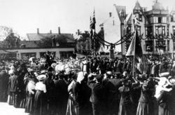 Et bilde fra kroningsferden da Hans Majestet Kong Haakon VII