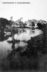 Bildet fra Svanedammen, Rolighetsdammen eller Nedre Vandbasi