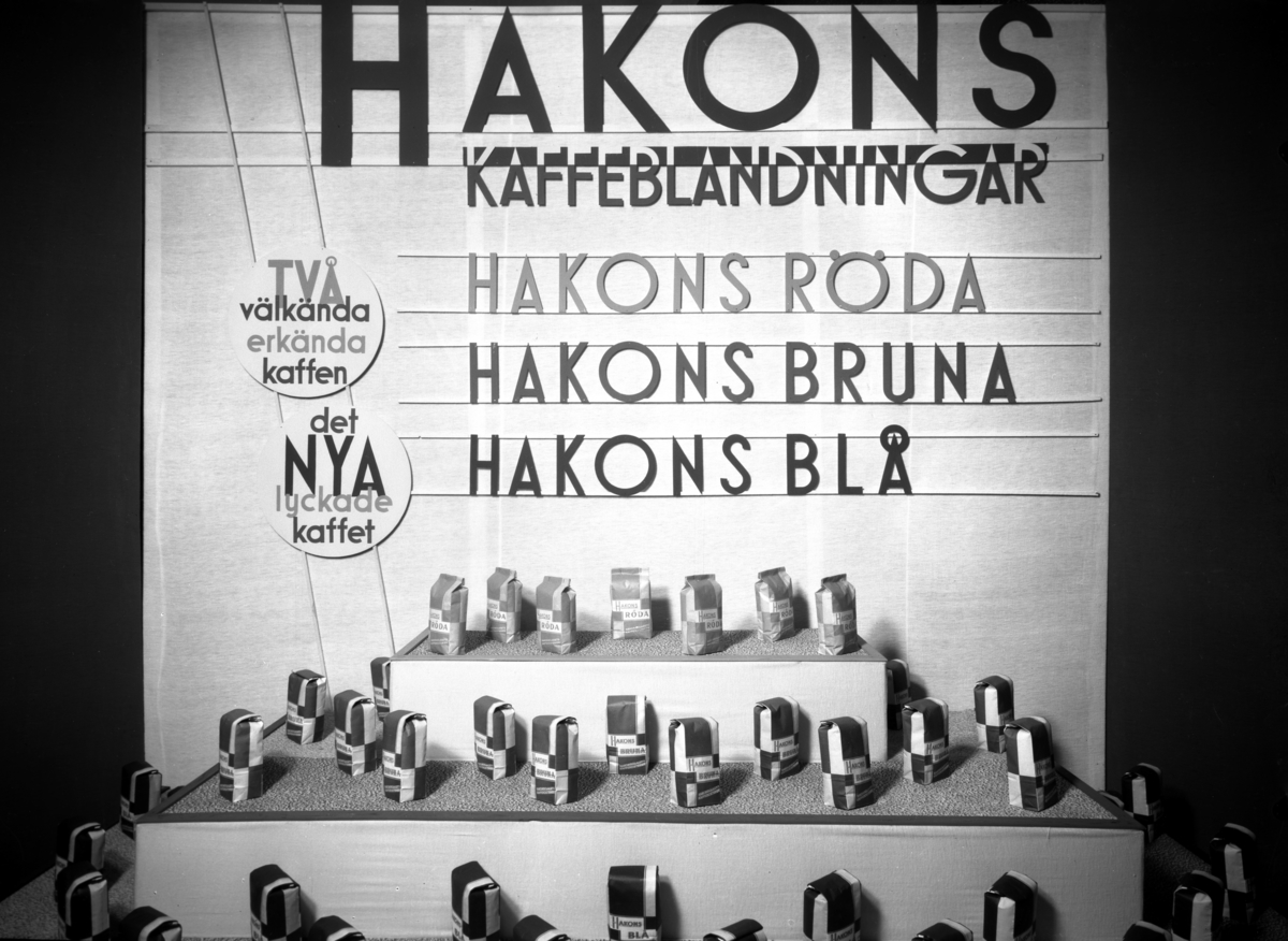 Hakonbolagets kaffeblandningar år 1937.