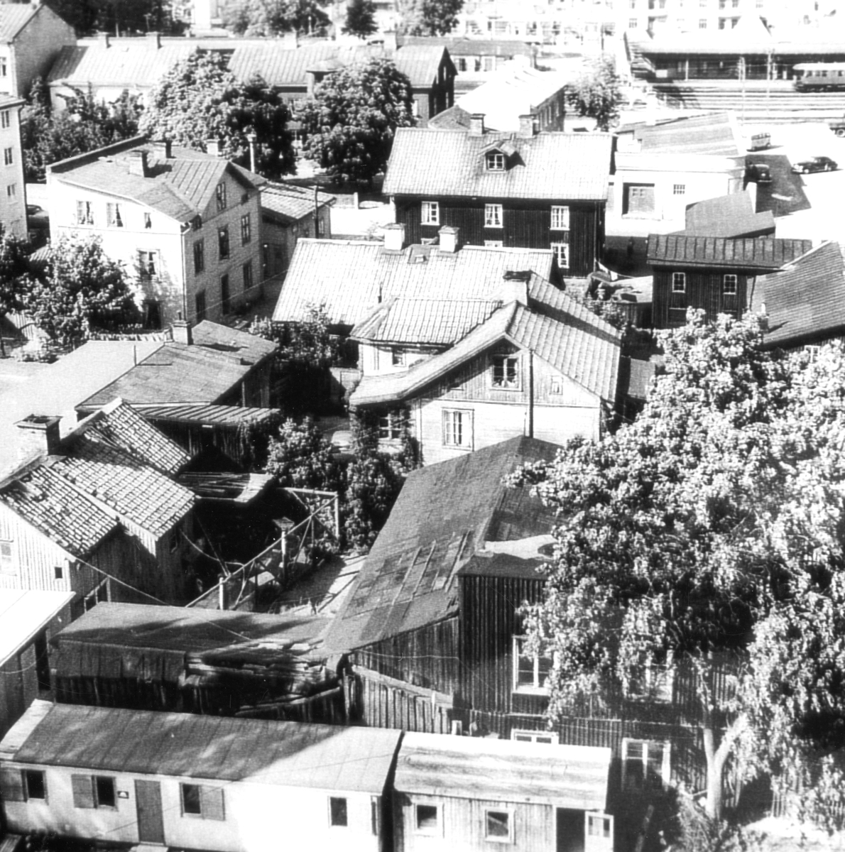 Bild inifrån kvarteret Orren i Viken tagen 1960.