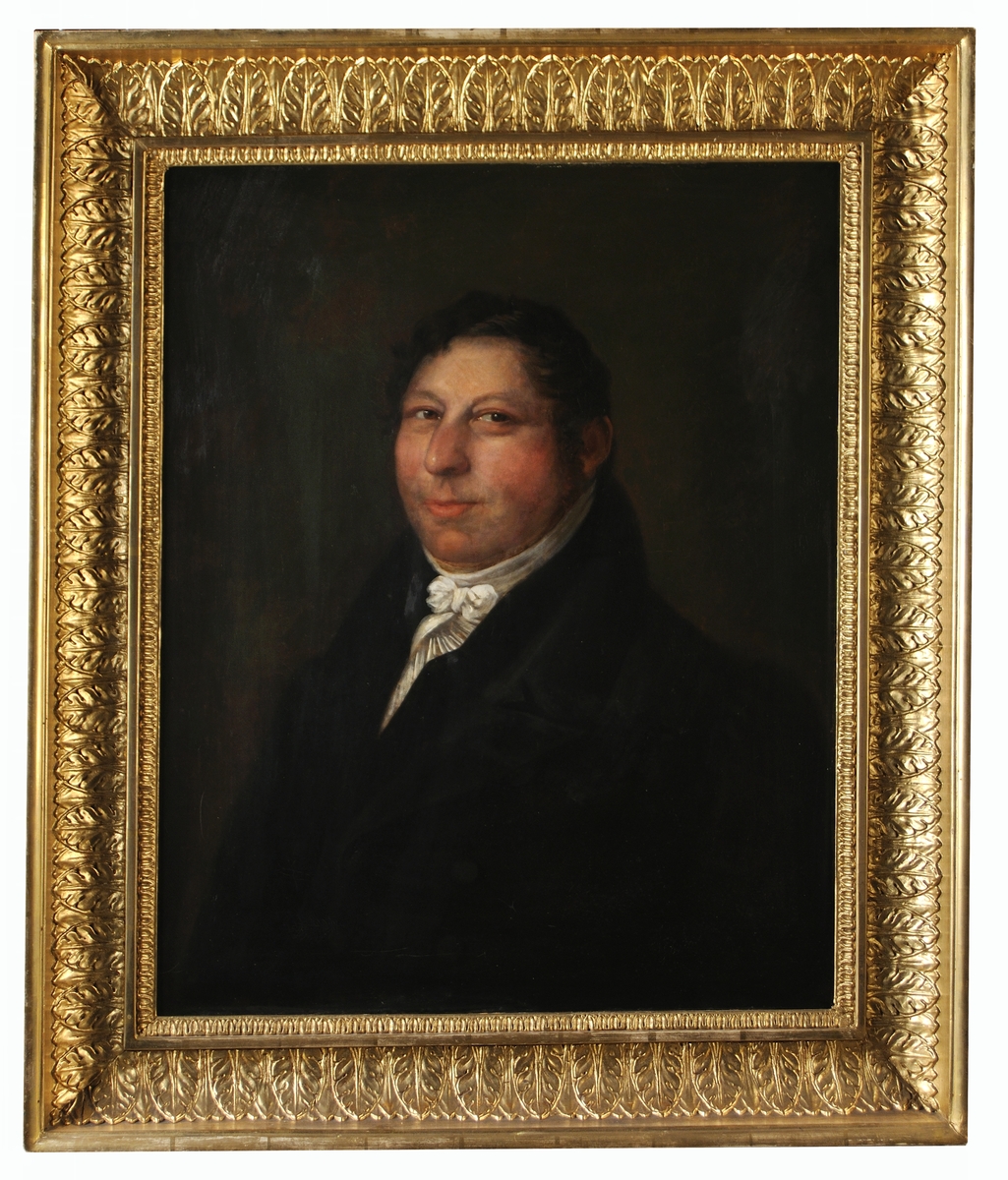 Porträtt i profil snett från vänster av Per Christian Rettig, grundare av Rettig & Co i Gävle.