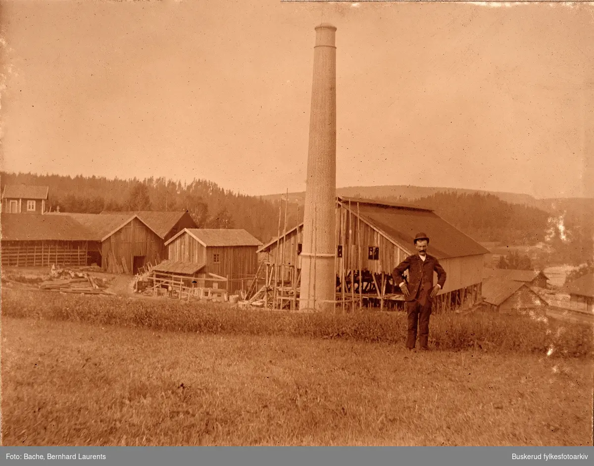 Hønefoss teglverk og kalkfabrikk.
Startet i 1863 av sakfører J. Holmbo og banksjef M. Jenssen et lite teglverk på toppen av Riberbakken. . Dette danner begynnelsen til Hønefoss teglverk. I 1890-årene ble teglverket modernisert med en forbrenningsmotor.