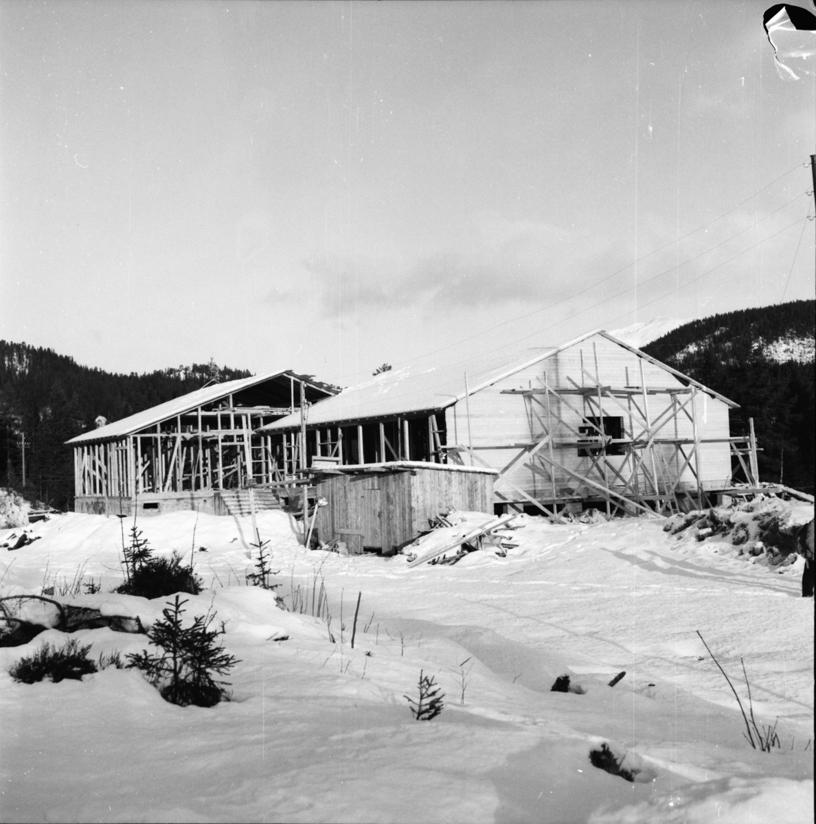 Vardens arkiv. "Ny skole i Vinje. Rutebileier Bjørn Gardsjord" 09.01.1954