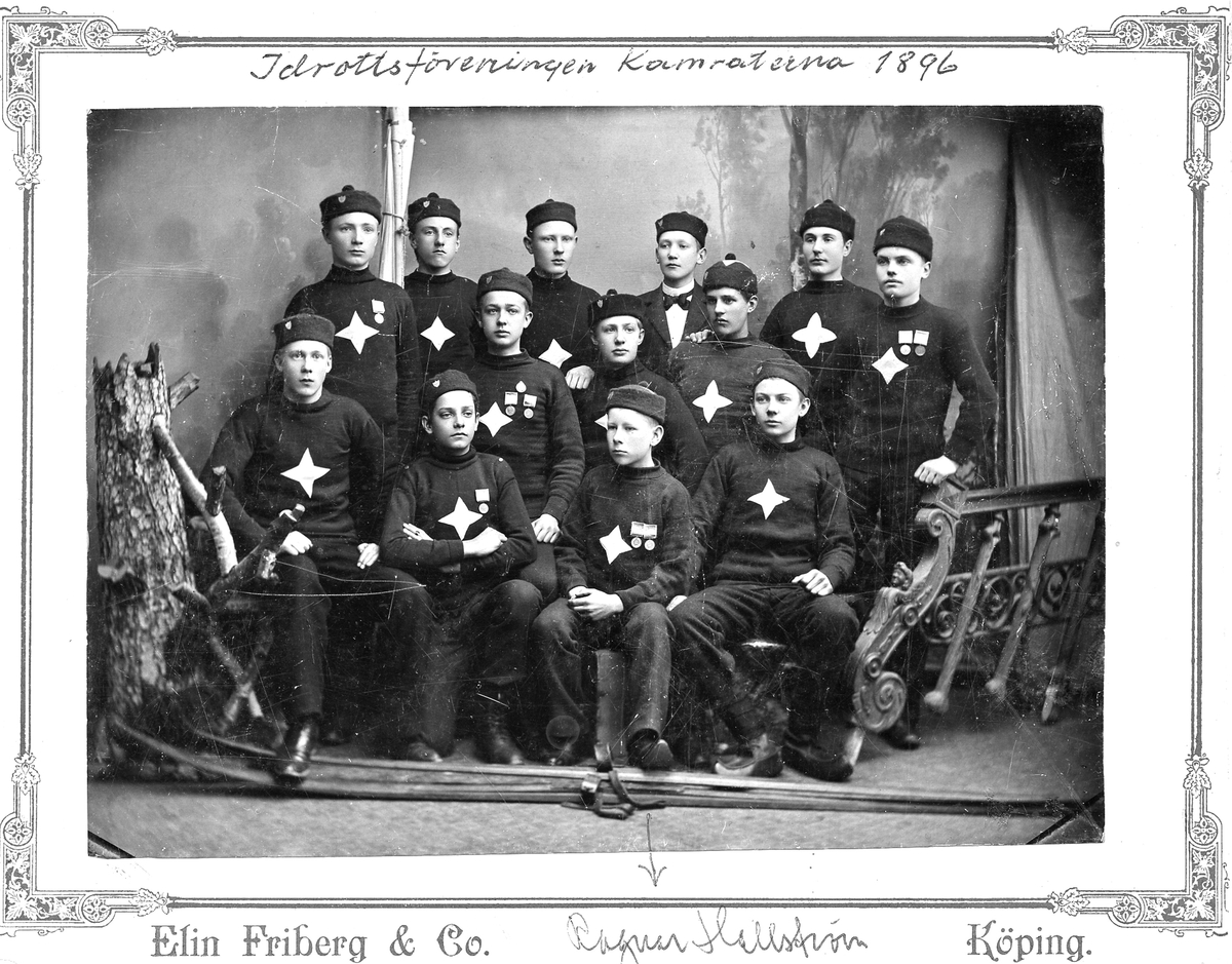 IFK Köping 1896. Ateljéfoto. Ivar Hallström finns med.