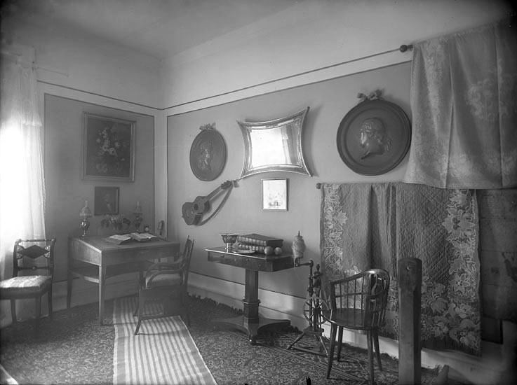 Tagels gård, 1928. Arbetsrum, interiör.