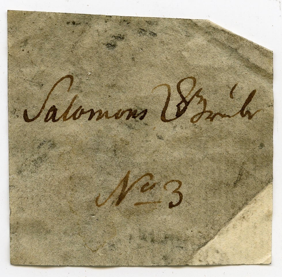 Etikett på prøve:
Salomons Gr. 3.

Etikett i eske:
Salomons Grube 
No. 3