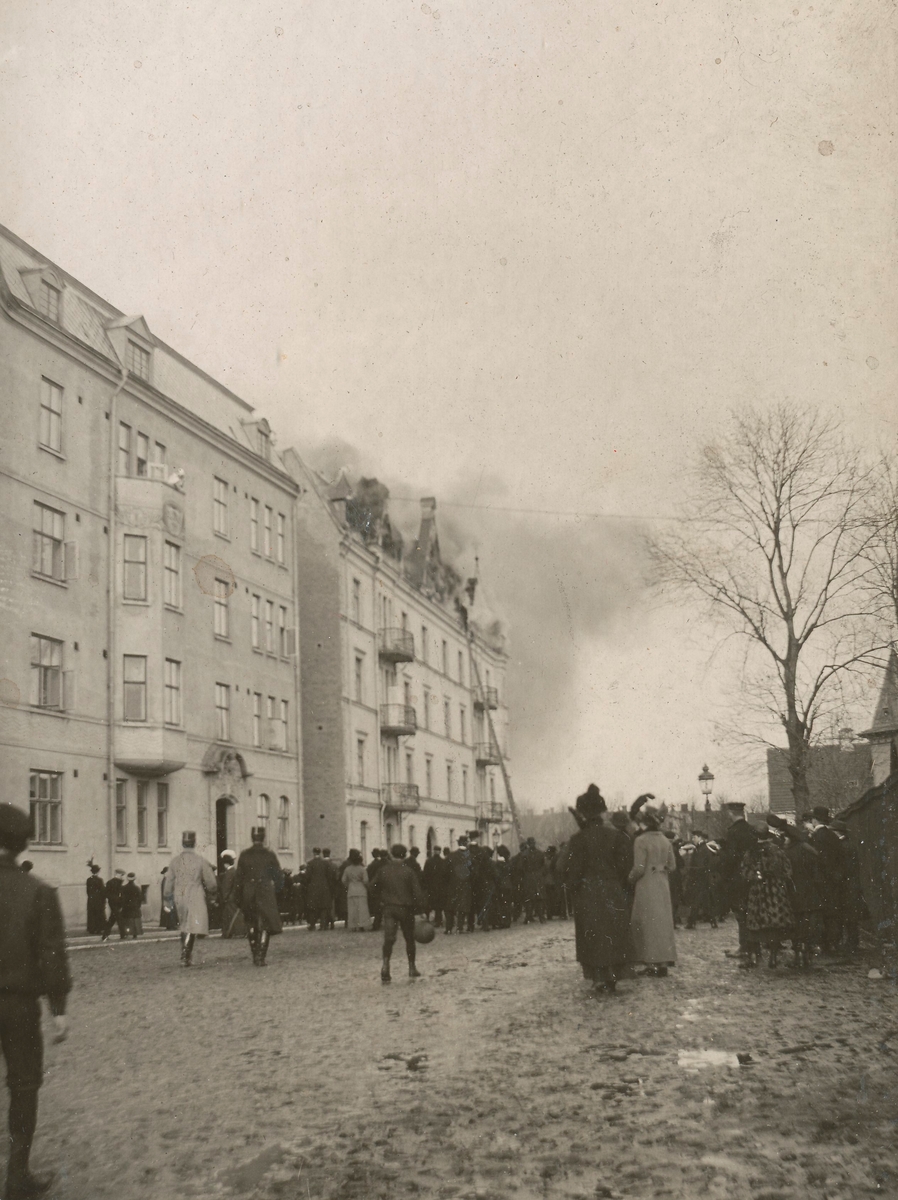Vindseldsvådan i boningshuset Bremergatan 11, den 1 mars 1914.