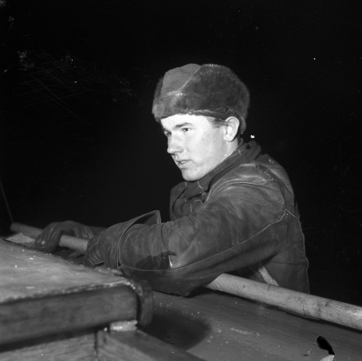 Böna Lotsstation. 8 januari 1954. Karl Andersson
Storm över Gävle.