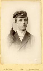 En student med studentlue.