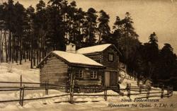 Postkort. Mjøenstuen fra Oppdal i vinterdrakt.  Sør-Trøndela