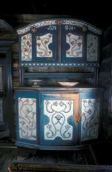 museumsinteriør, skap, dekor