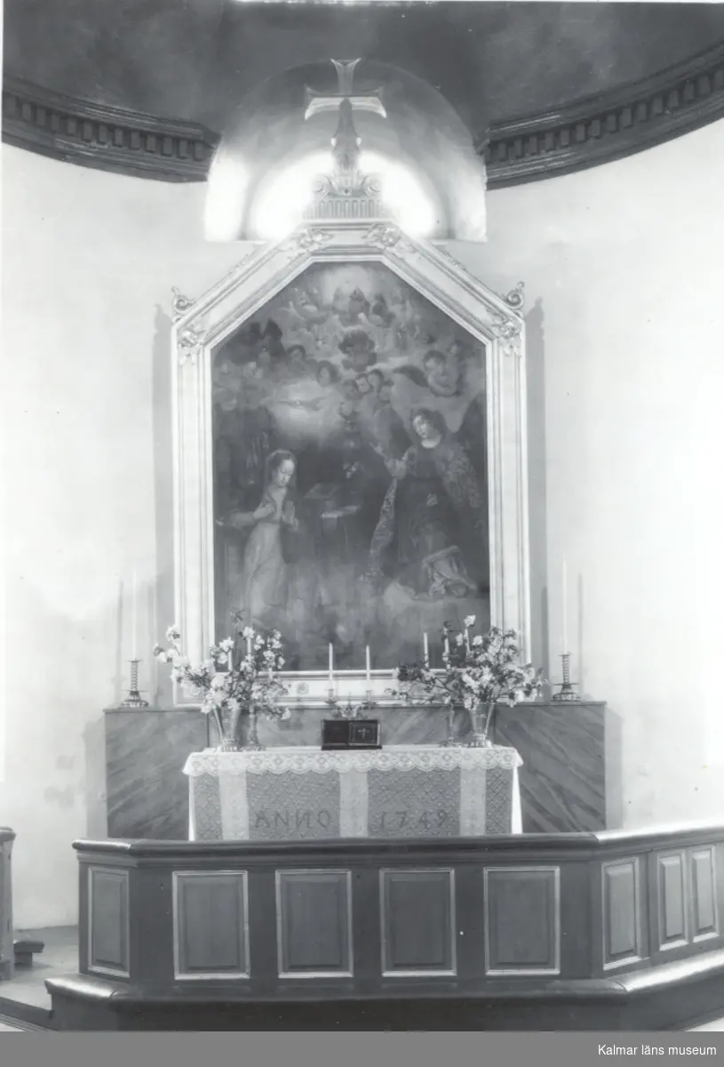 Altaret i Kläckeberga kyrka.