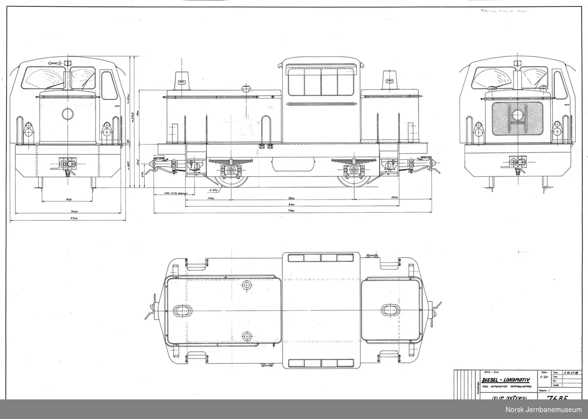 HØKA DHL-300 Diesel-lokomotiv med automatisk sentralkoppel
Prosjekt, ikke realisert